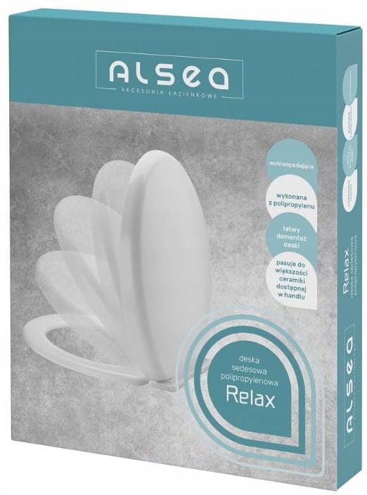 White soft-close toilet seat 435x37x58cm for WC