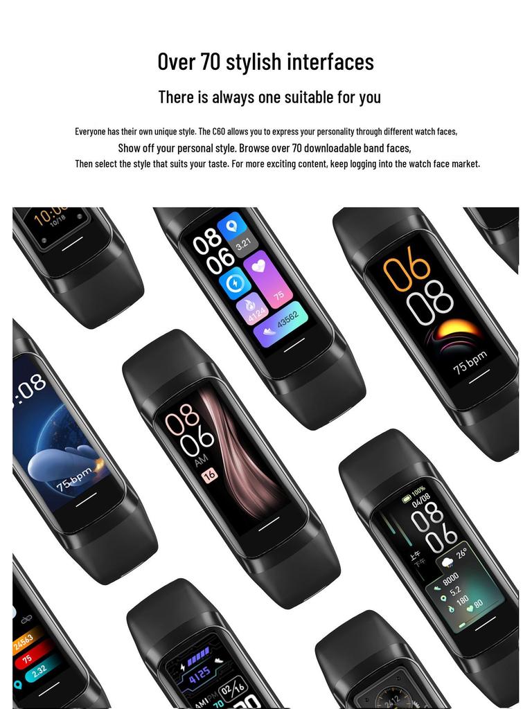 UK AMOLED HD Smart Blutsauerstoffmonitor & Gesundheits-Tracking Bluetooth Uhr