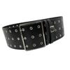 Studded Eyelet Wide Belt Punk Gothic Hip Hop Faux Leather Accessory for Women Men