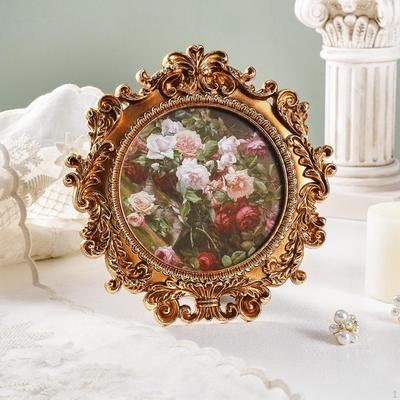 Picture Frame Embossed Circle Home Decor Decorative Ornate