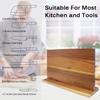 Multi-functional Storage Knife Holder with Strong Magnets Home Kitchen Double-sided Wooden Magnetic Knife Holder with Magnetic Support