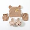 Elastic Baby Hat Gloves Socks Set Warm Infant Mittens Soft Newborn Hat  Unisex