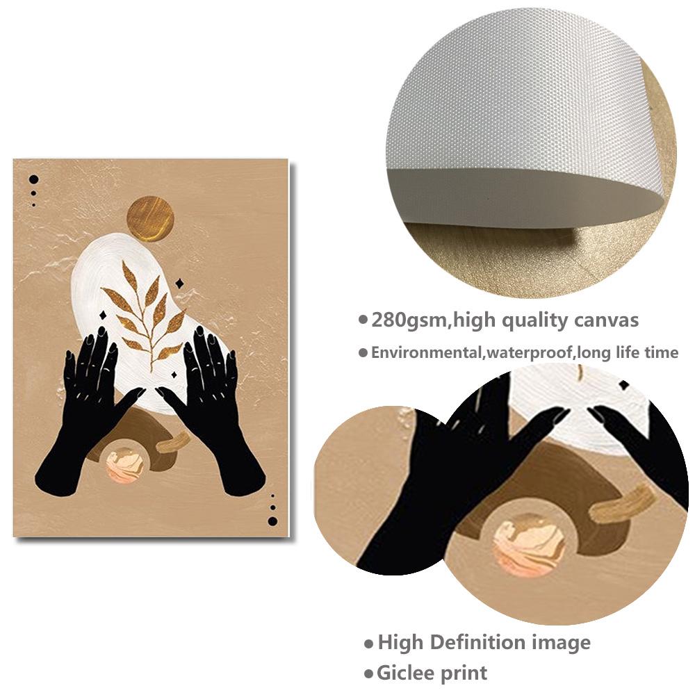 Abstract Painting Hand Woman Minimalist Wall Art Canvas Print Boho Posters Nordic Wall Pictures For Living Room Home Decor