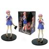 Hot 17Cm Future Diary Mirai Nikki Gasai Yuno Anime Uniform Dress Standing Posture Action Figure Model Desktop Toy