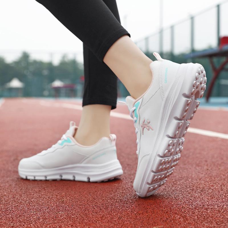 Joni Danlai women's shoes sneakers spring and autumn new casual shoes leather surface waterproof, lightweight and non-slip running shoes