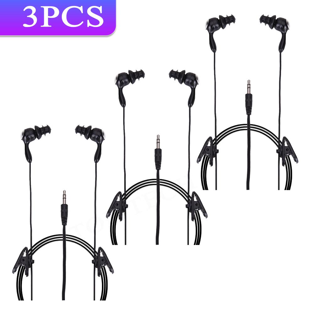 3.5mm Sports In-ear Swimming Earphone Waterproof Music Headphone For iPhone MP3 Player Wired Sports Headsets 1PC 2PCS 3PCS 10PCS