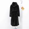 Faux Fur Long Coats Women Hoodies Oversize Long Sleeve Button Lady Elegant Jacket with Belt Winter Warmer Female New Fashion