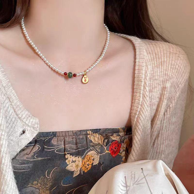 Ruyi pearl necklace women's high-end clavicle chain temperament neck chain accessories