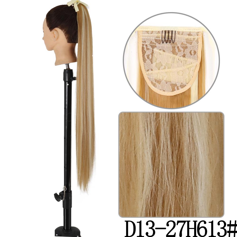 MISS WIG Synthetic 22 Inch Women Ribbons Long Straight Ponytail Hair Extensions Heat Resistant Ponytail Extensions for Women