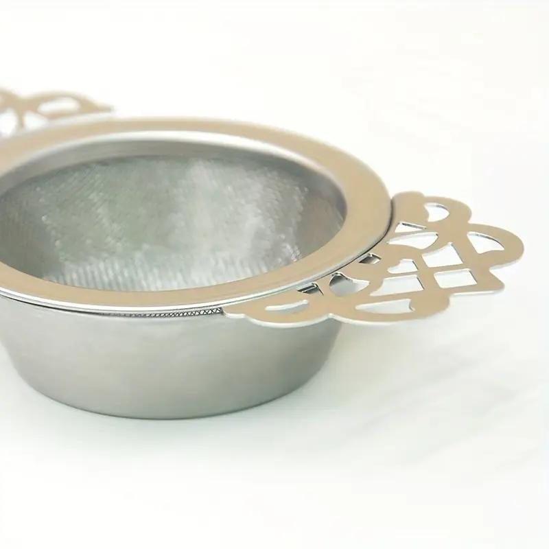 1/2pcs Tea Strainer Double Ear Fine Mesh Stainless Steel Spice Infuser Filter Tea Maker Teaware Kitchen Accessories