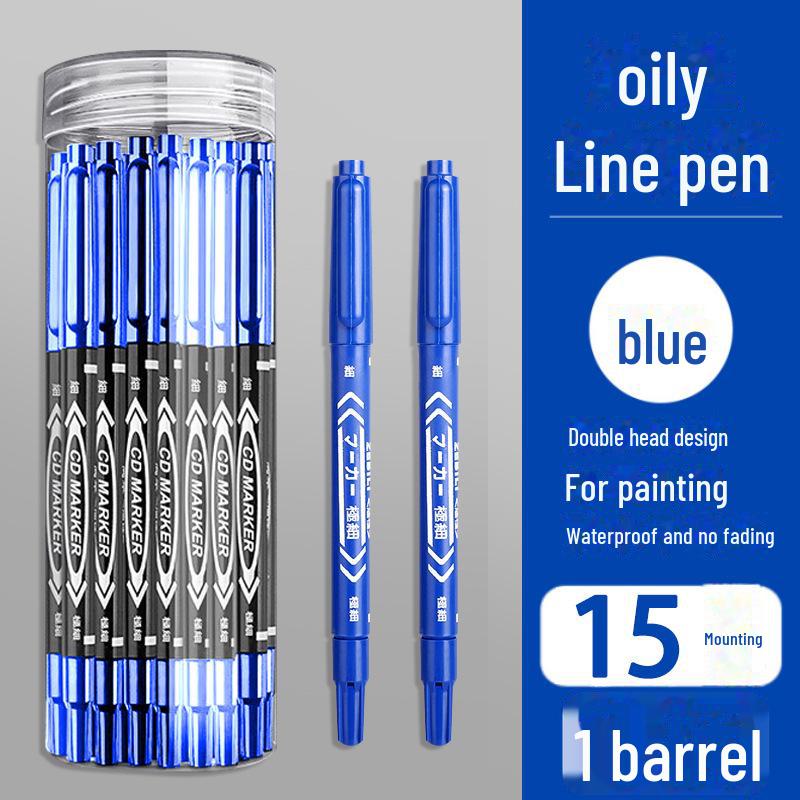 Waterproof Double-Headed Hook Pen for Students - Durable, Non-Fading, Art Marker for Primary and Kindergarten.