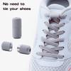 1 Pair Metal Capsule Buckle Shoelaces Without Ties Sneaker Flat Elastic Shoe Laces Kids Adult Quick Shoelace Shoes Accessories