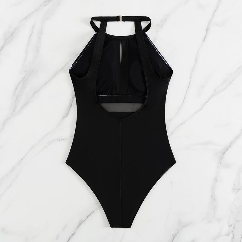 Women S Plus Size Striped Sleeveless One Piece Swimsuit