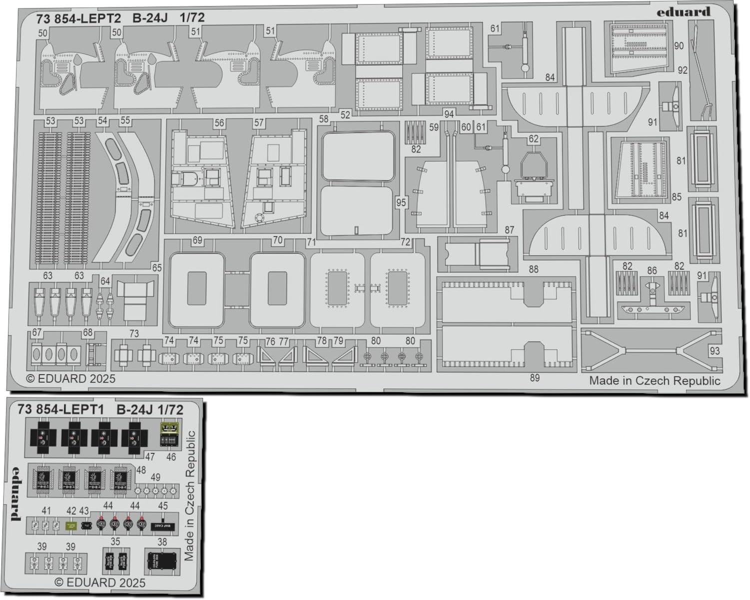 

Eduard 1/72 B-24J Etching Parts (for Hasegawa) Plastic Model Kits EDU73854 (Airplane)