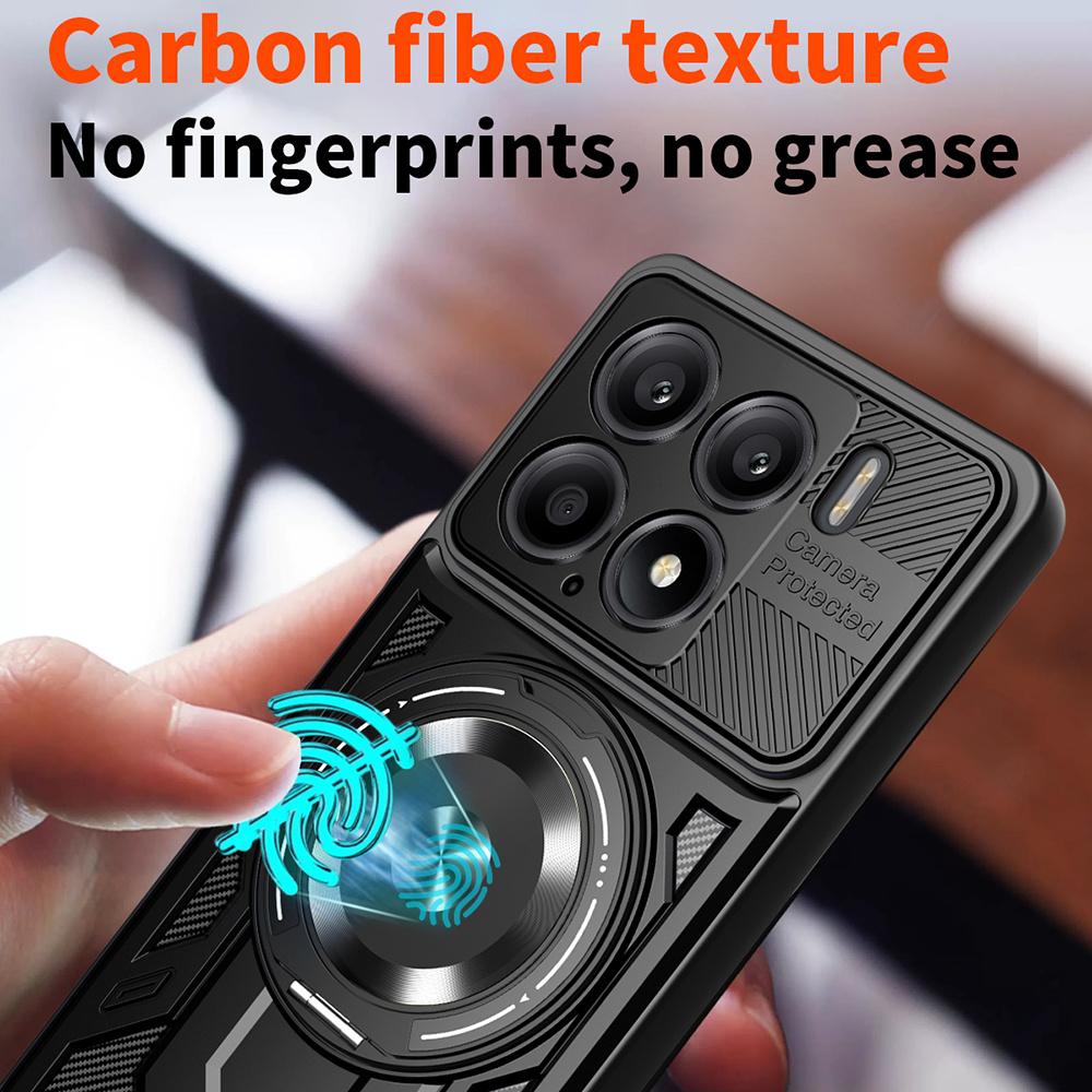 For Xiaomi 15 Magnetic Case Rotating Kickstand TPU+PC Phone Cover