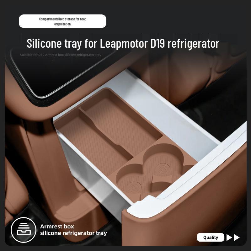 Compatible Anti-Slip Silicone Mat for 26 Models of Leapmotor D19 Refrigerator Storage Box