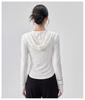 Women's Slimming Yoga Jacket: 2026 Summer Sun Protection Hooded Cardigan