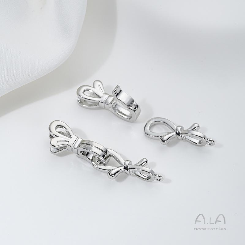 

Ожерелье из жемчуга с застежкой-коннектором в виде бабочки, заполненное 14-каратным золотом, аксессуар-концевик для цепочки-свитера ручной работы