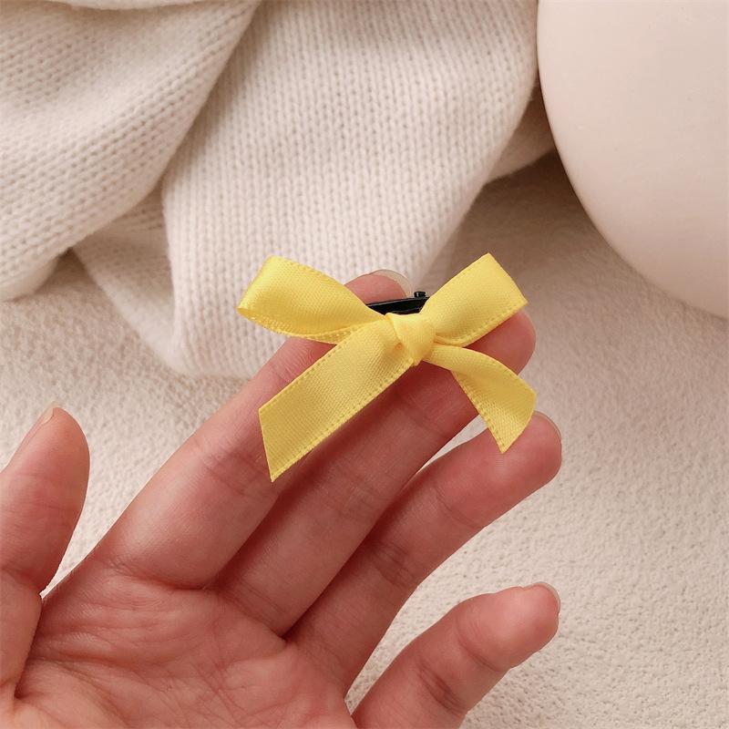 10Pcs Children's Cute Satin New Style Fresh Small Hairpin Bow Girl Hair Accessories Headdress Accessories Hairpin Gift