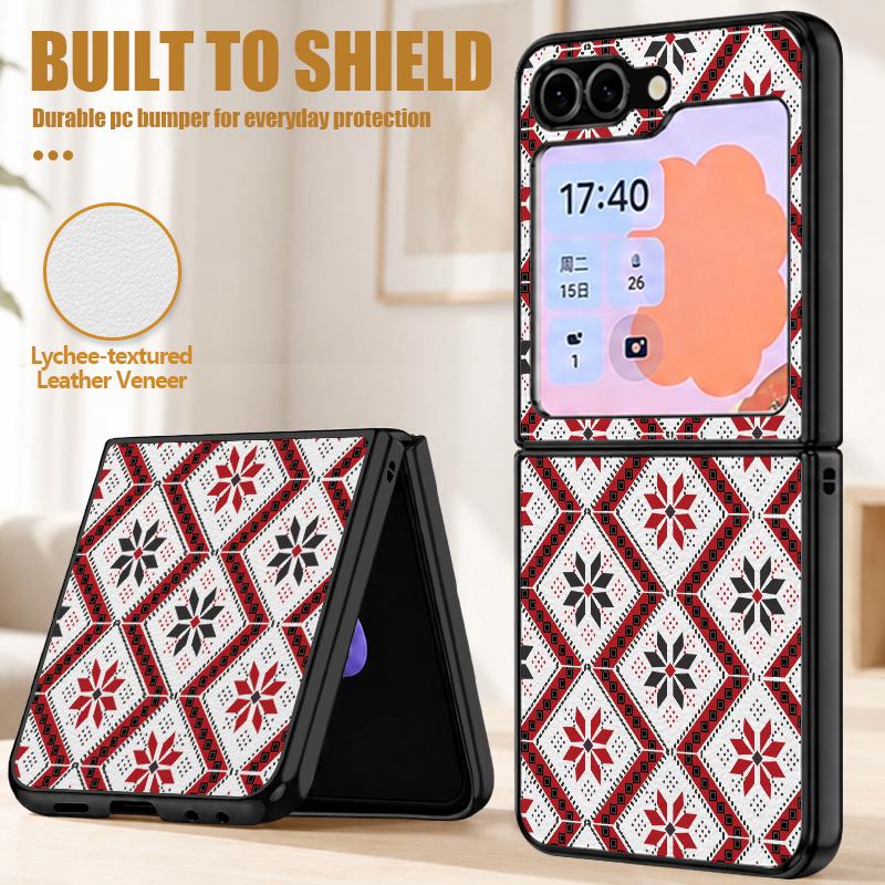 Sandstone Marble Case For Samsung Z Flip 8 7 6 5 Luxury Leather Skin Hard Folding Phone Cover For Galaxy Z Flip8 Flip7 Flip6