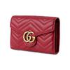 Gucci GG Marmont Vintage Logo Chain Leather Envelope Shoulder Bag Women Shoulder Bag Red 474575-DTD1T-6433