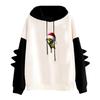 Women's Printed Contrasting Dinosaur Loose Casual Hoodie