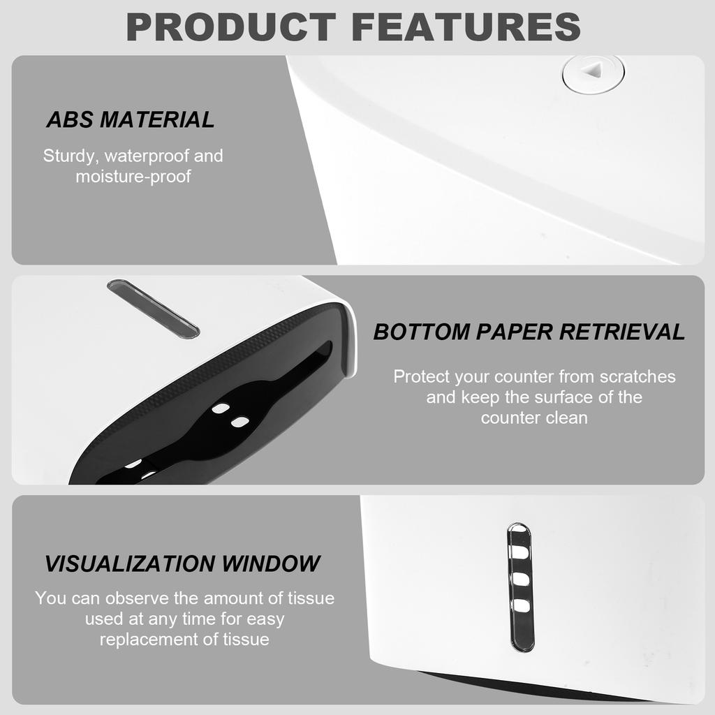 Paper Towel Dispenser Large Capacity Wall Mount Tissue Paper Holder Household Bathroom Kitchen Tissue Dispenser