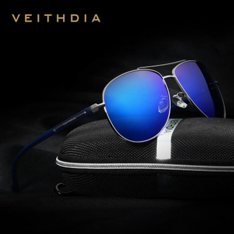 VEITHDIA Marke Designer Mode Unisex männer Sonnenbrille Polarisierte Spiegel Vintage Sonnenbrille 2708