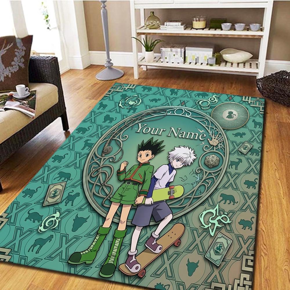 Name Custom Hunter x Hunter Carpet for Living Room Bedroom Home Decor Cool Movie Vibe Play Floor Mat -HE34