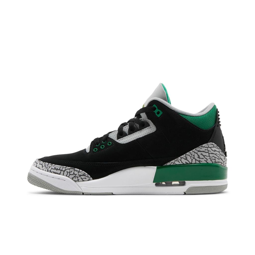 Air Jordan 3 Retro 'Pine Green' (Unisex) Black / Pine Green / Cement Grey / White Vintage Basketball Shoes CT8532 030