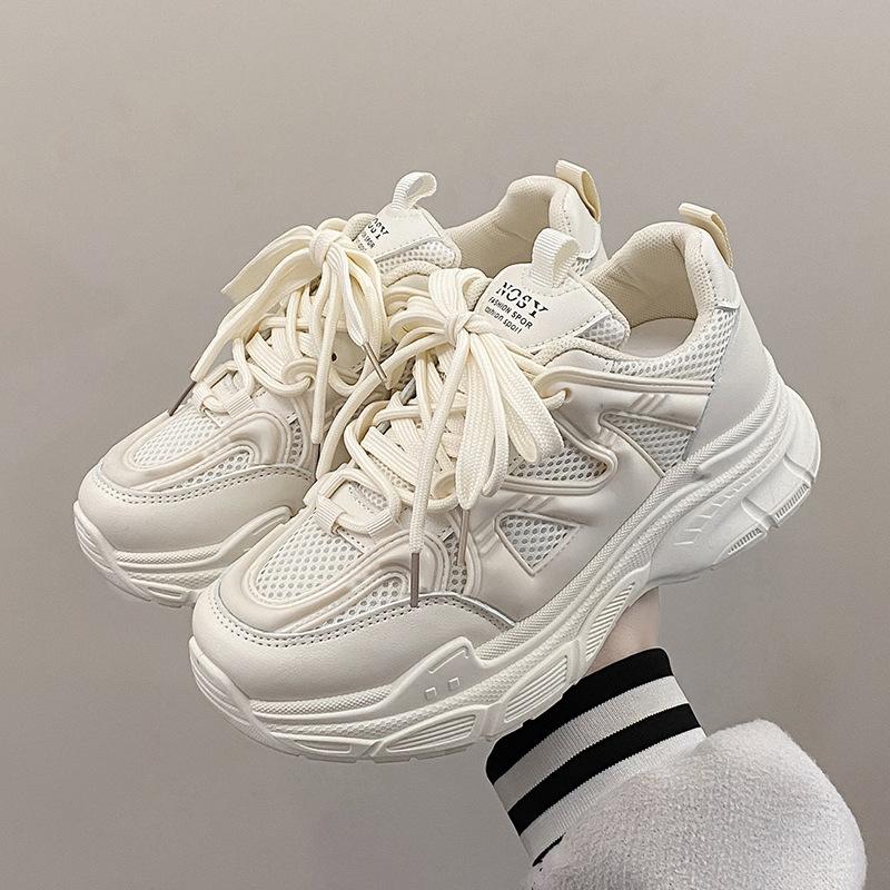 Daddy Shoes Female Ins Tide Spring Hundred Ride Height Increase Thick Bottom Small White Shoes Casual Sneakers