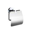 Metalique 54081-CR Wall-mounted Chrome Silver Modern Design Durable Easy Install Bathroom Roll Paper Tissue Holder with Lid
