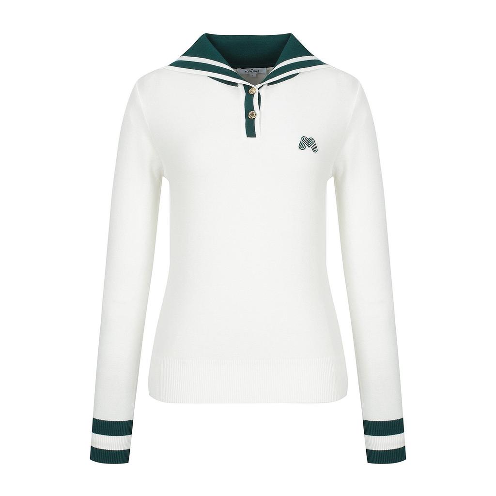 MARTINE GOLF Sailor Collar Knit Sweater_O/White