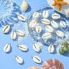 Airssory 100 Pcs Ocean Life Charms Natural Cowrie Shell Charms for Earring Bracelet Necklace Jewelry DIY Craft Making