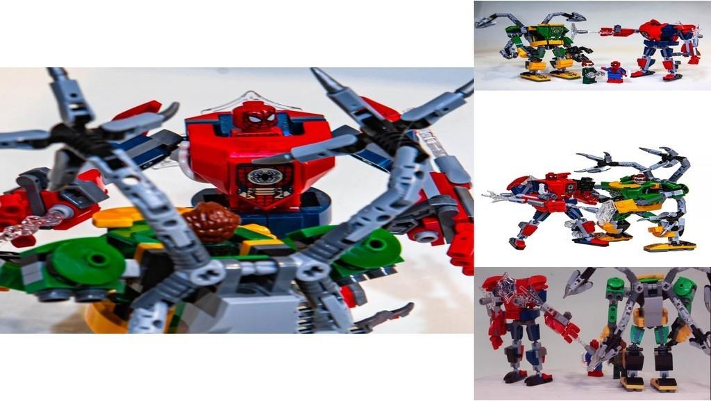 Fun And Eco-friendly Spider-man Dr. Octopus Transformers Mecha Wars Building Blocks For Kids
