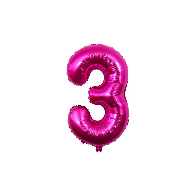 32-Inch Gradient Color Aluminum Foil Number Balloons - US Version