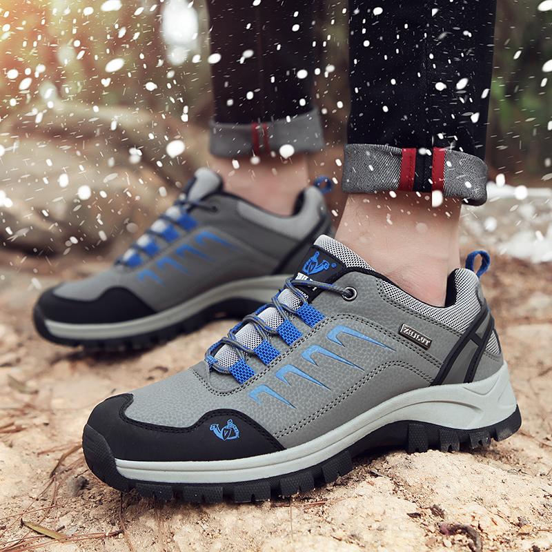 36-47 Winter Couple Plus Velvet Warm Outdoor Special Agent Hiking Shoes Hiking Shoes Sports Shoes Cotton Shoes Snow Boots