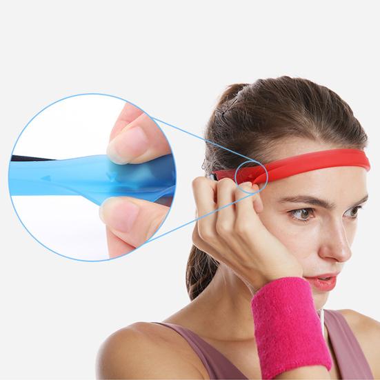 Banda pentru cap sport pentru bărbați și femei, curea elastică subțire pentru antrenament, cu cataramă reglabilă, banda de transpirație pentru alergare fotbal