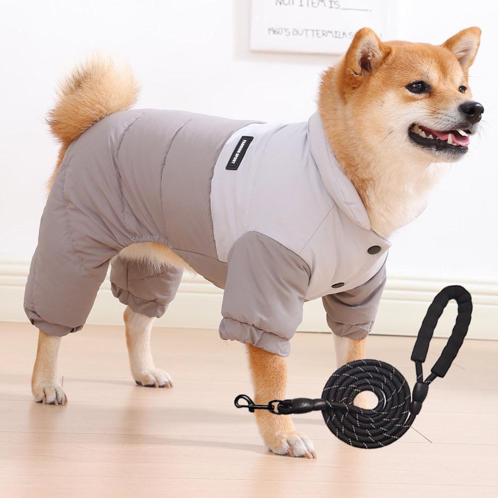 Shiba Inu Winter Warm Four-Legged Dog Outfit for Medium and Small Breeds