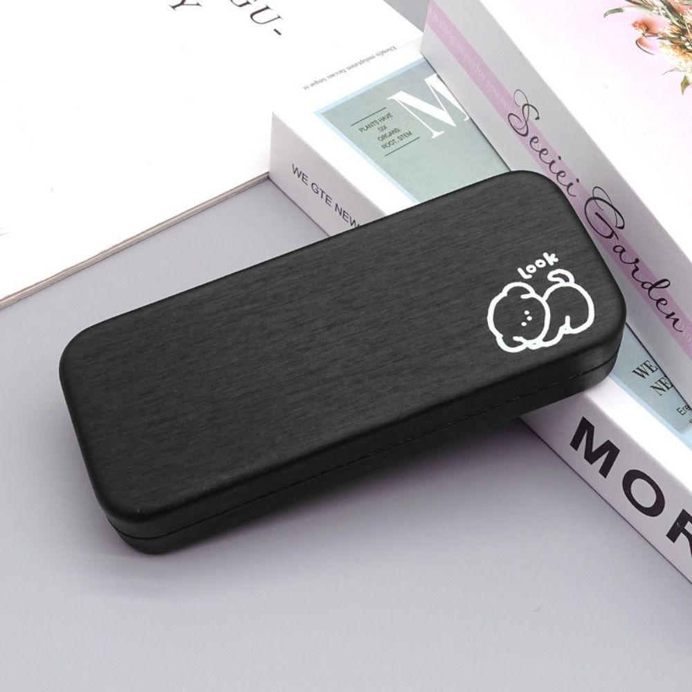Leather Eyeglasses Box Solid Color Reading Glasses Box Portable Eyewear Cases  Women