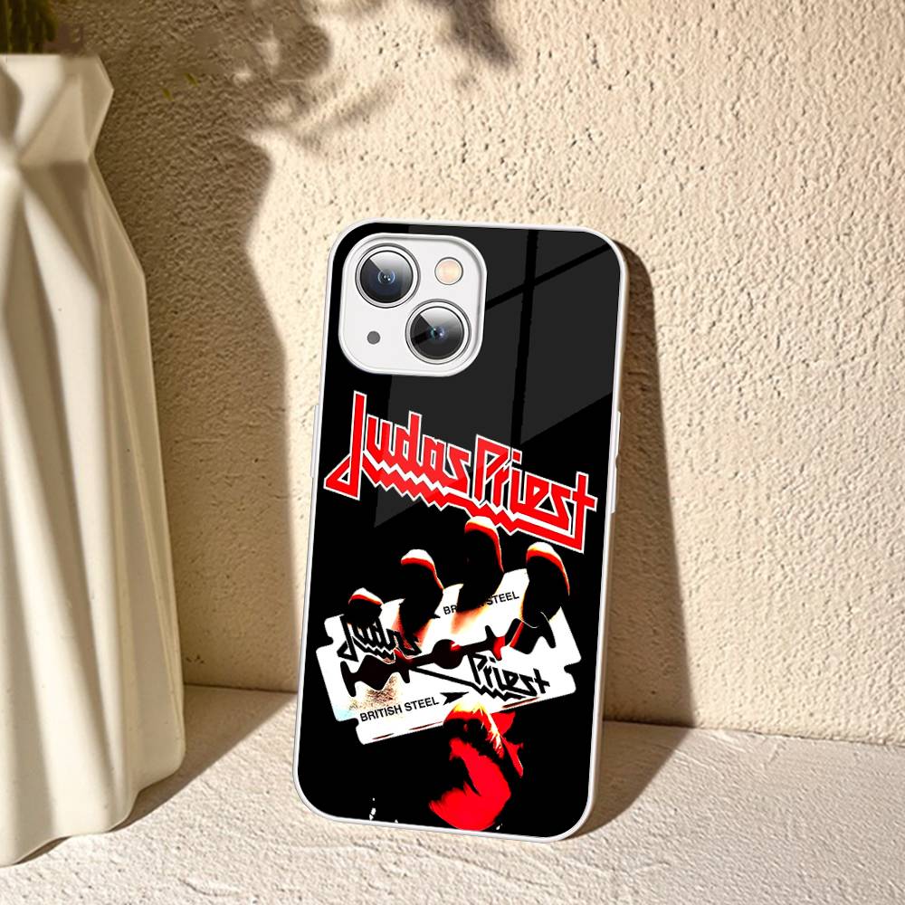 Band J-Judas P-Priest Gehärtetes Glas Für Iphone 14 13 12 11 Pro Mini XS MAX 14Plus X XS XR Hüllen