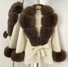 Imitation Fox Fur Lace Up Fashionable Double-sided Cashmere Coat 2026 Winter Warm Thicken High Quality Synthetic Fur Jacket