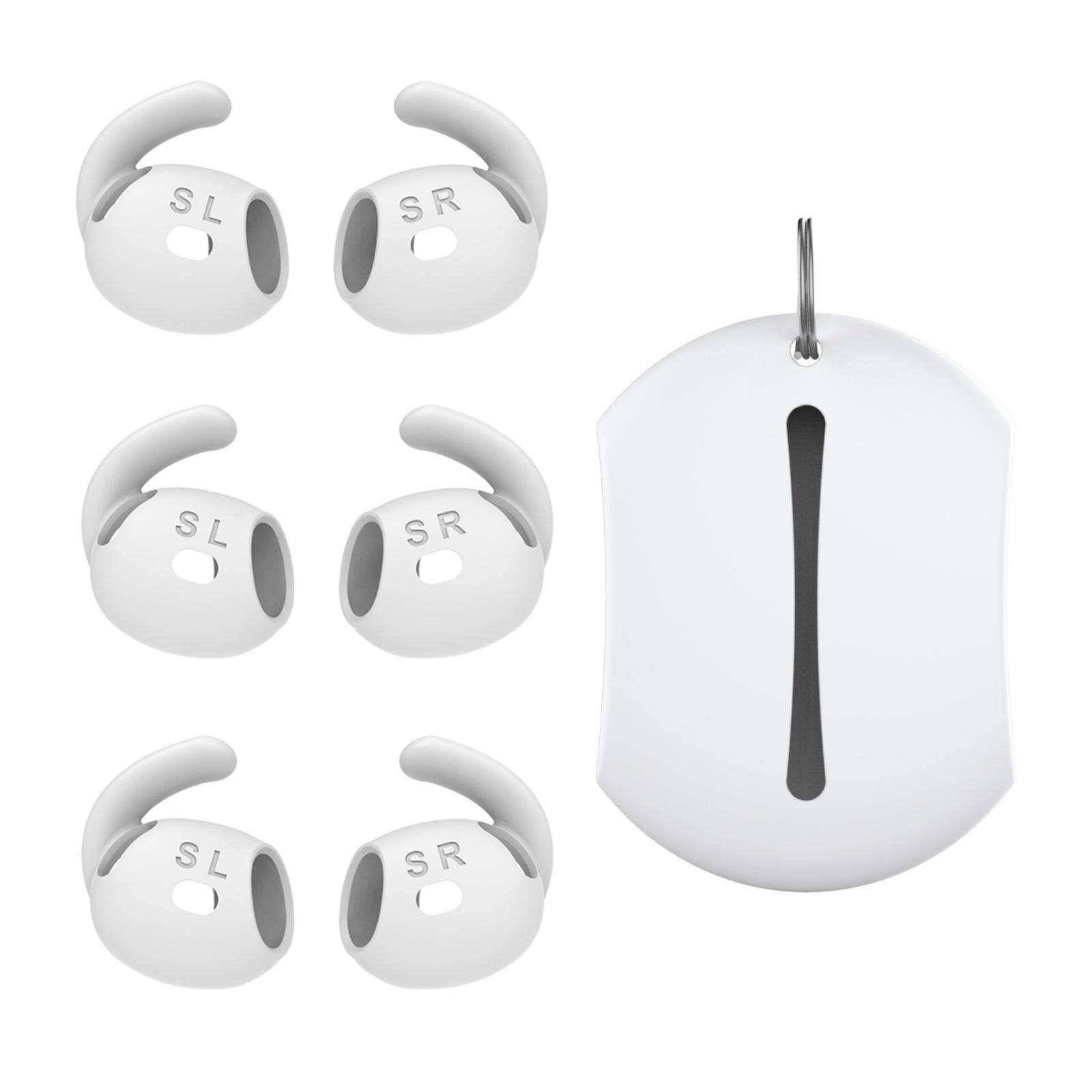 AHASTYLE PT60-4 3 Pair Ear Hooks for AirPods 4 Silicone Earbuds Tips Sport Ear Tips Replacement, Size: S A