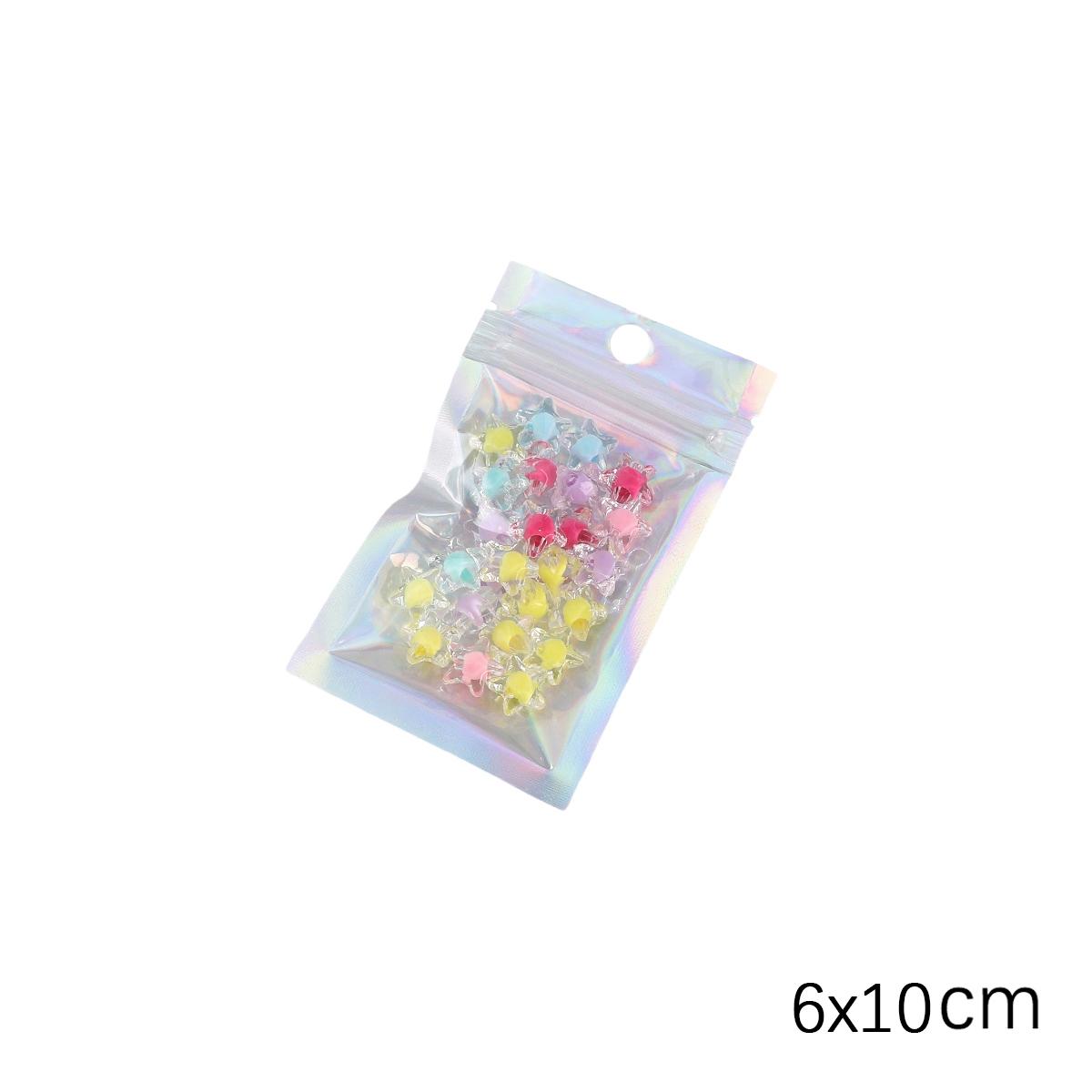 

PET Coated Aluminum Foil Laser Yin-yang Bone Pulling Bag Handmade Accessories Bag Package 6x10cm 20pcs