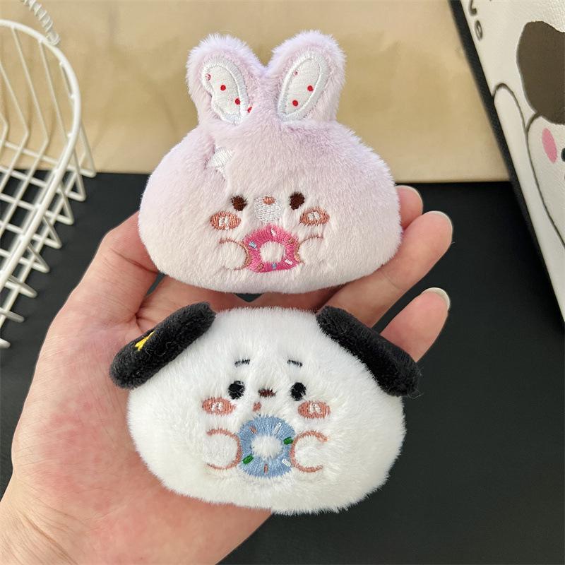 Pompompurin & Rabbit Bear Plush Doll Brooch DIY Decoration Accessories