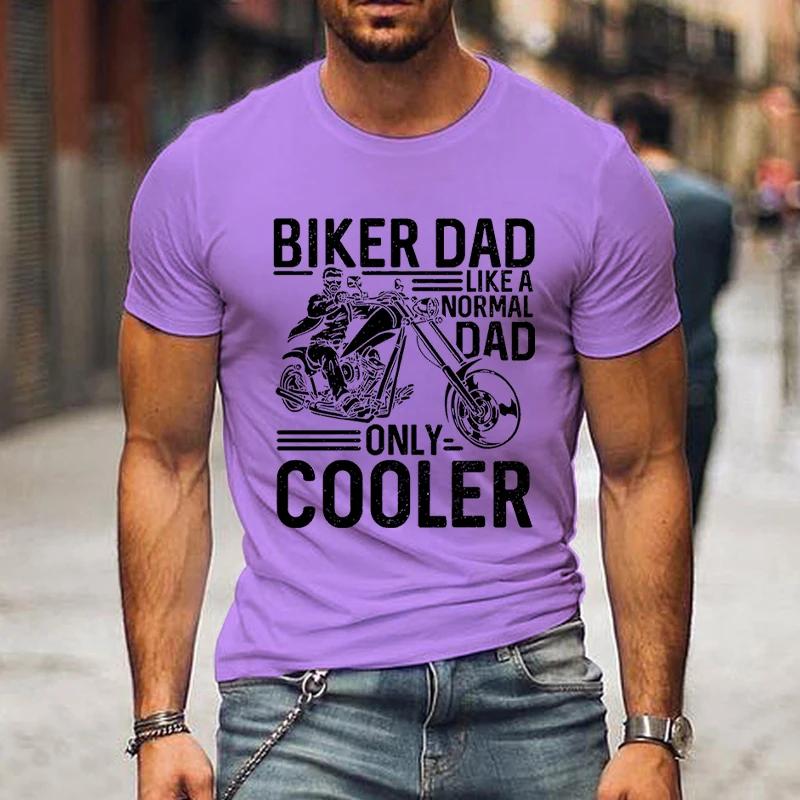 2024 Lustige Designs T-Shirts Biker Papa Nur Cooler Grafik T-Shirts Männer 90er Vintage Kleidung Vatertagsgeschenke Klassisches T-Shirt