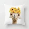 Cute Animals Print Decoration Cushion Cover For Wedding Throw Pillowcase Pink Flower Sofa Home Decor Party Pillowcover
