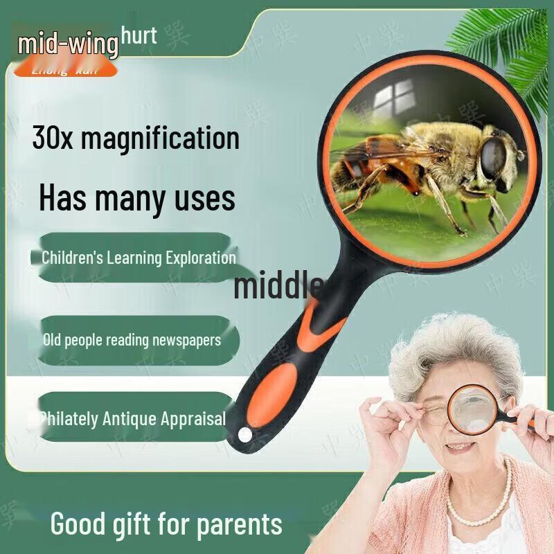 Zhongxun HD Eye Protection 30x Handheld Magnifier