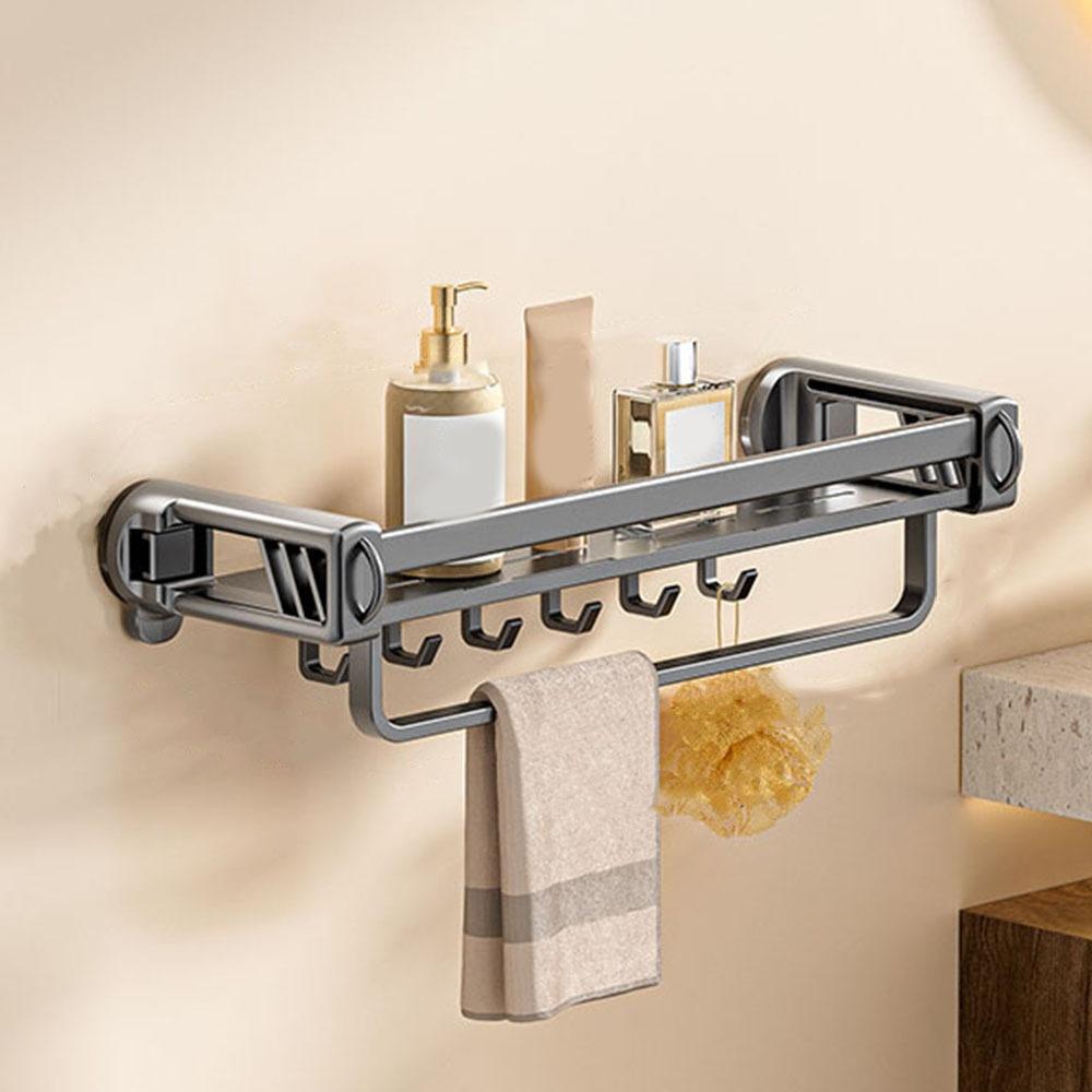 Wall Mounted Shampoo Storage Rack Punch Free Cosmetics Storage Rack Toilet Shampoo Holder  Kitchen