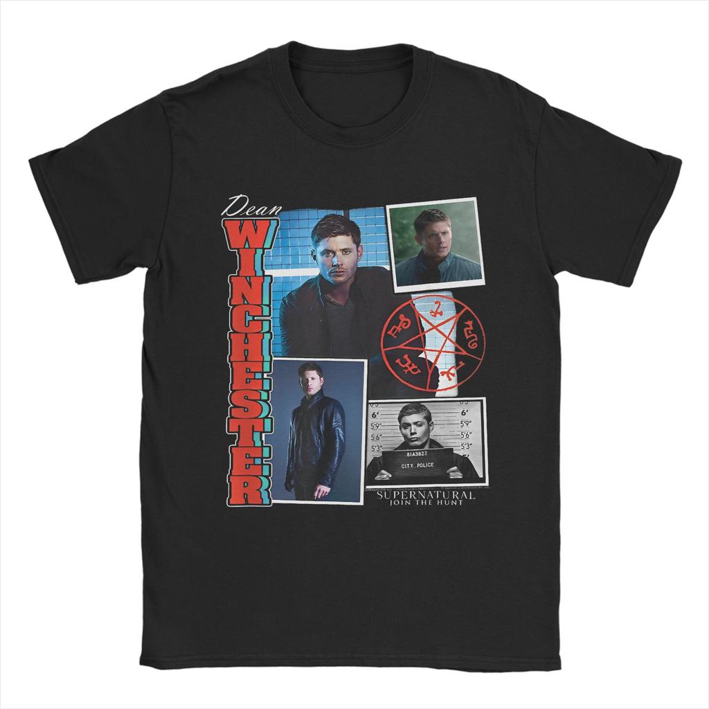 Supernatural Chibi Team T Shirts for Unisex Unisex Pure Cotton Vintage TShirt Round Collar  Tees Short Sleeve Tops 4XL 5XL 6XL
